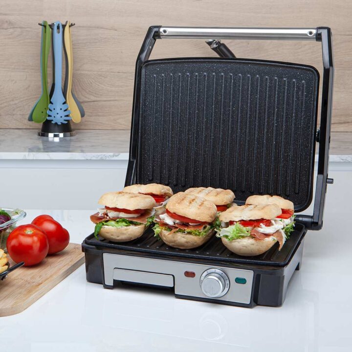 Grill Acero Inoxidable Orbegozo GR 4570 Hamburguesa