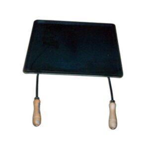 Plancha para Asar de Acero 4 mm con 2 Mangos de Madera 40 x 33