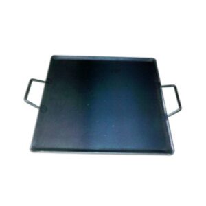 Plancha para Asar de Acero 4 mm con 2 Asas de Metal 33 x 33 cm