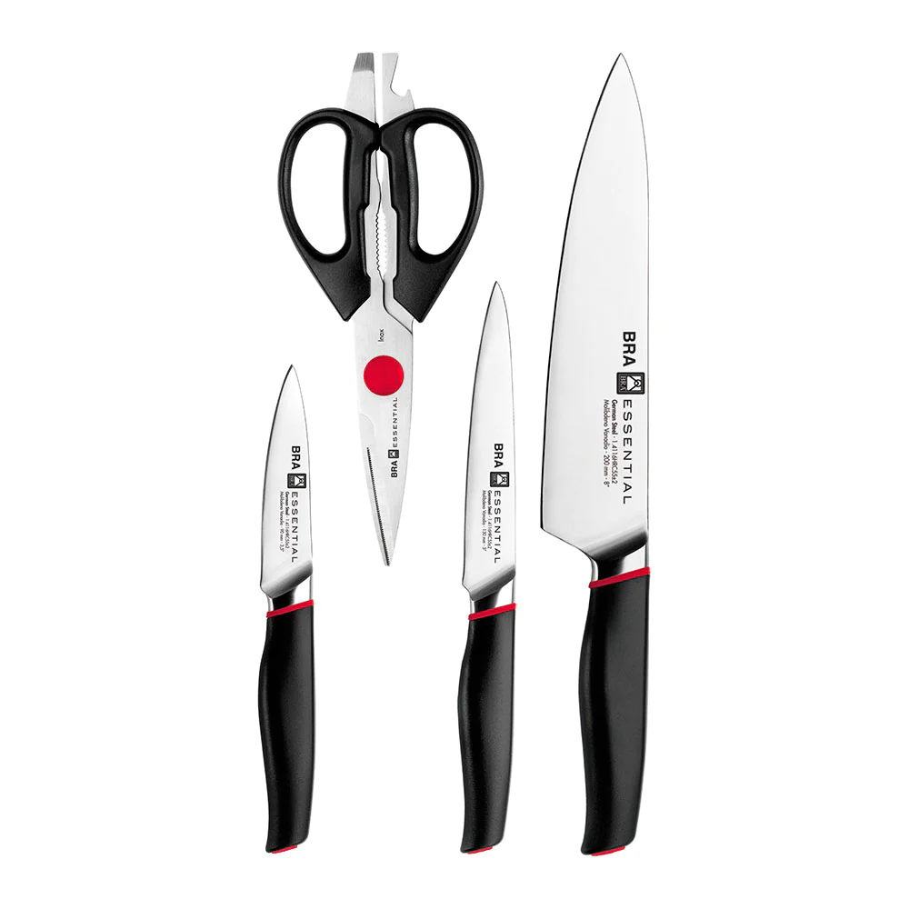 Set de 3 Cuchillos + Tijeras Bistro
