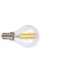 Bombilla con filamento Led mini globo transparente DUOLEC E14 luz fría 4W
